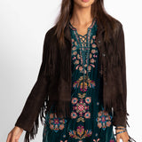 Velvet Tie Front Kimono Dress- Brandi