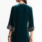 Velvet Tie Front Kimono Dress- Brandi
