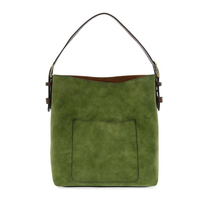 Hobo Coffee Handle Faux Suede Handbag