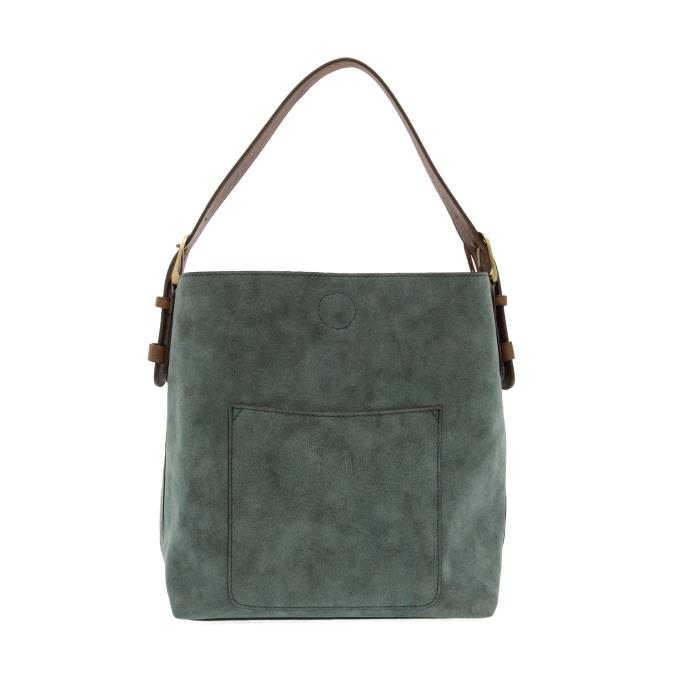 Hobo Coffee Handle Faux Suede Handbag