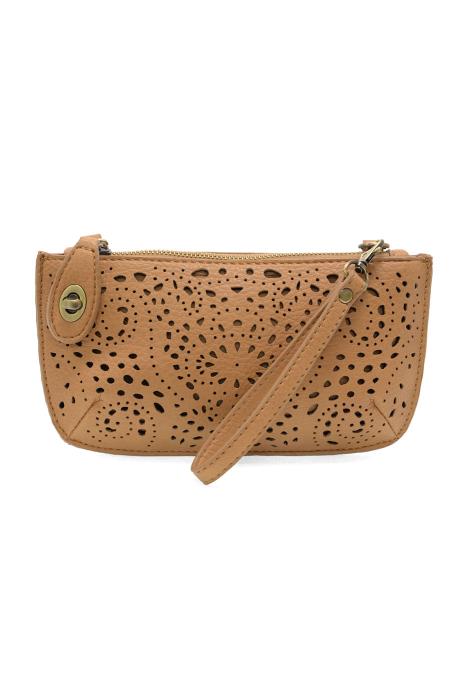 Lazer Cut Eyelet Mini Wristlet/Crossbody