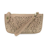 Lazer Cut Eyelet Mini Wristlet/Crossbody