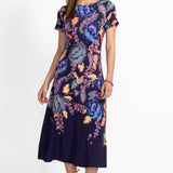 Boatneck Cap Sleeve Dress-Stevies Garden