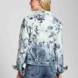 Floral Denim Stretch Jacket