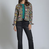 Fall Bird Printed Denim Jacket