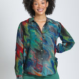 Emerald Aura Button-up w/Roll Sleeve