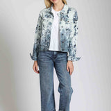 Floral Denim Stretch Jacket