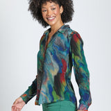 Emerald Aura Button-up w/Roll Sleeve