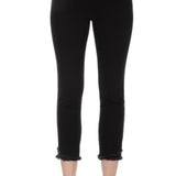 Olivia Pull-On Crop Frayed Jean