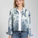 Floral Denim Stretch Jacket