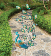 Load image into Gallery viewer, Peacock Stake/Wall Decor
