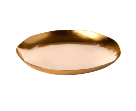 Gilded Gold Candle Plate