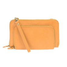 Load image into Gallery viewer, Brushed Mini Convertible Zip Around Wristlet

