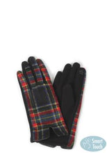 Load image into Gallery viewer, Plaid Faux Suade Gloves
